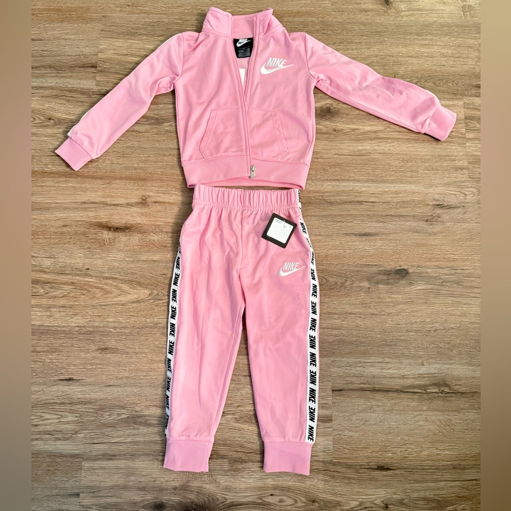 Nike Toddler Girls Pink Tracksuit Set